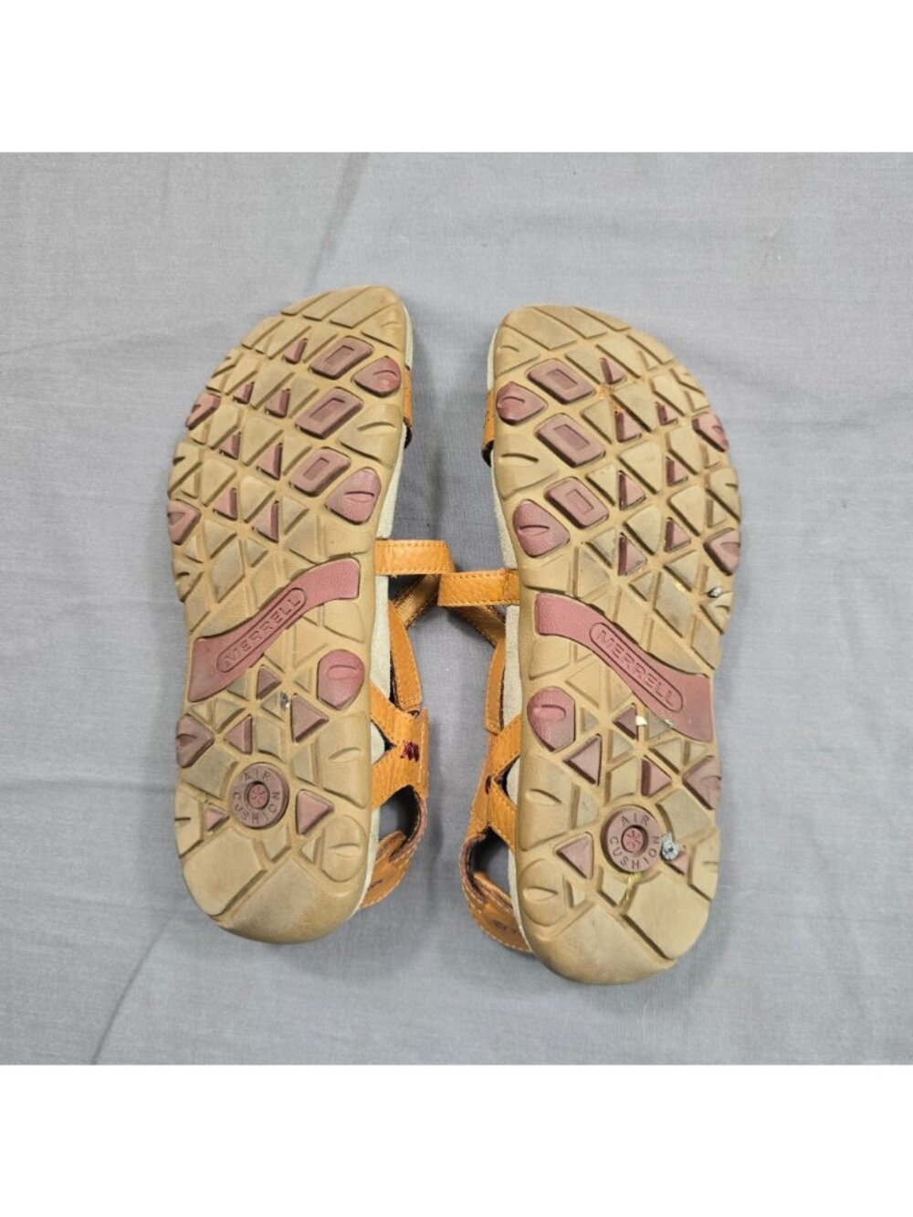 Merrell Size 6 Womens Strappy Sandals Brown Crisscross Strap Outdoor Air Cushion - Picture 6 of 7